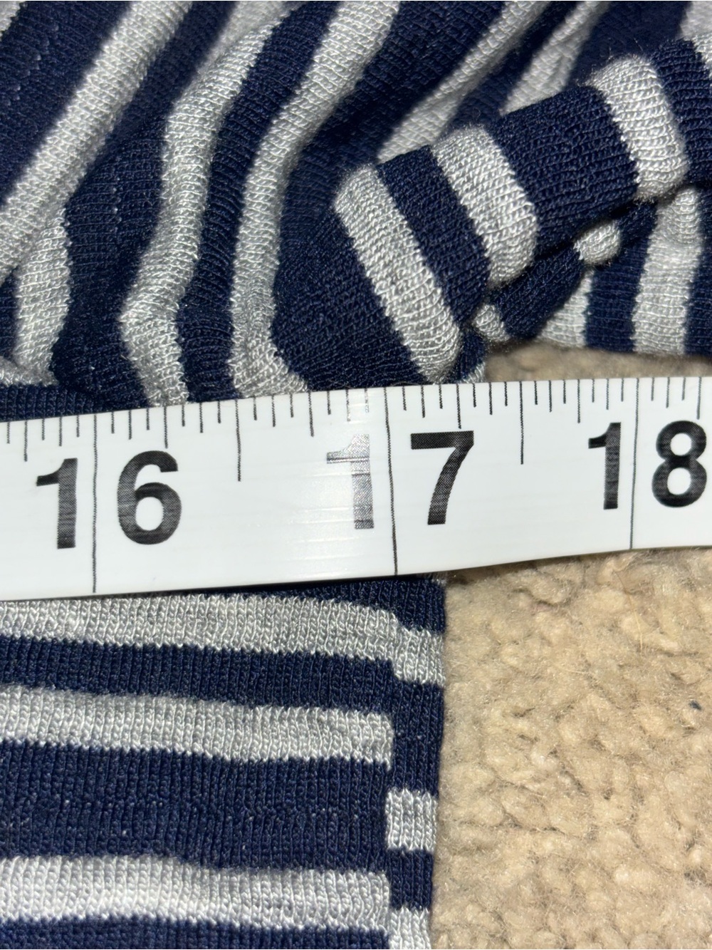 Hellow Navy White Striped Pocket T-Shirt Dress Size Small NWOT Made in USA - Picture 6 of 7
